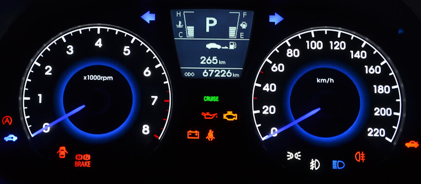 Hyundai Elantra панель приборов обозначения